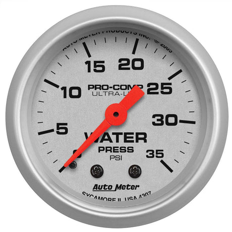 AutoMeter Ultra-Lite Series Water Pressure Gauge (AU4307) AU4307