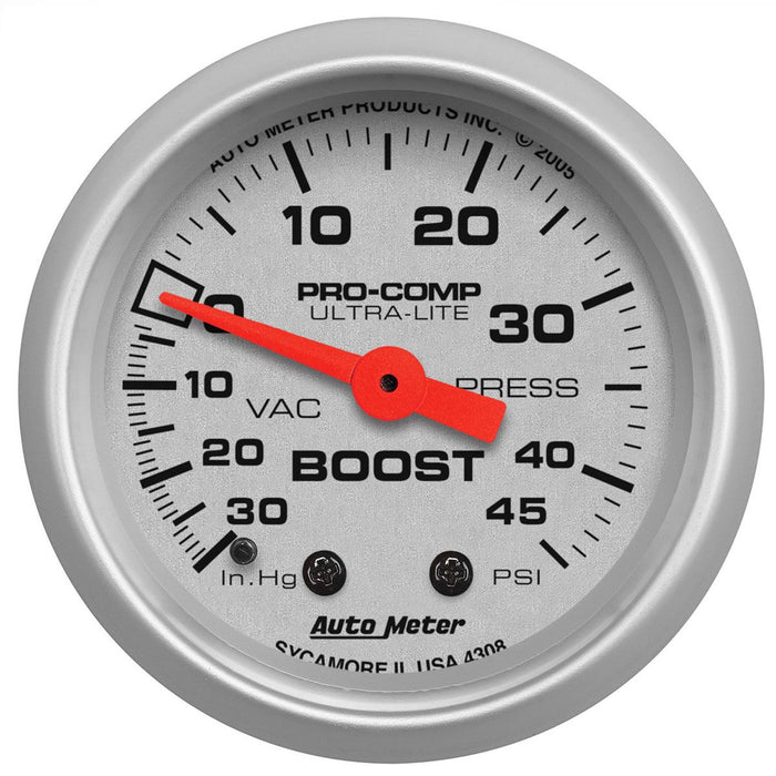 Autometer Ultra-Lite Series Boost/Vacuum Gauge (AU4308)