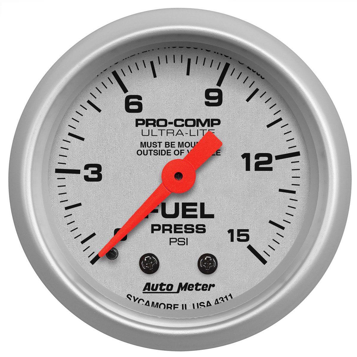AutoMeter Ultra-Lite Series Fuel Pressure Gauge (AU4311) AU4311