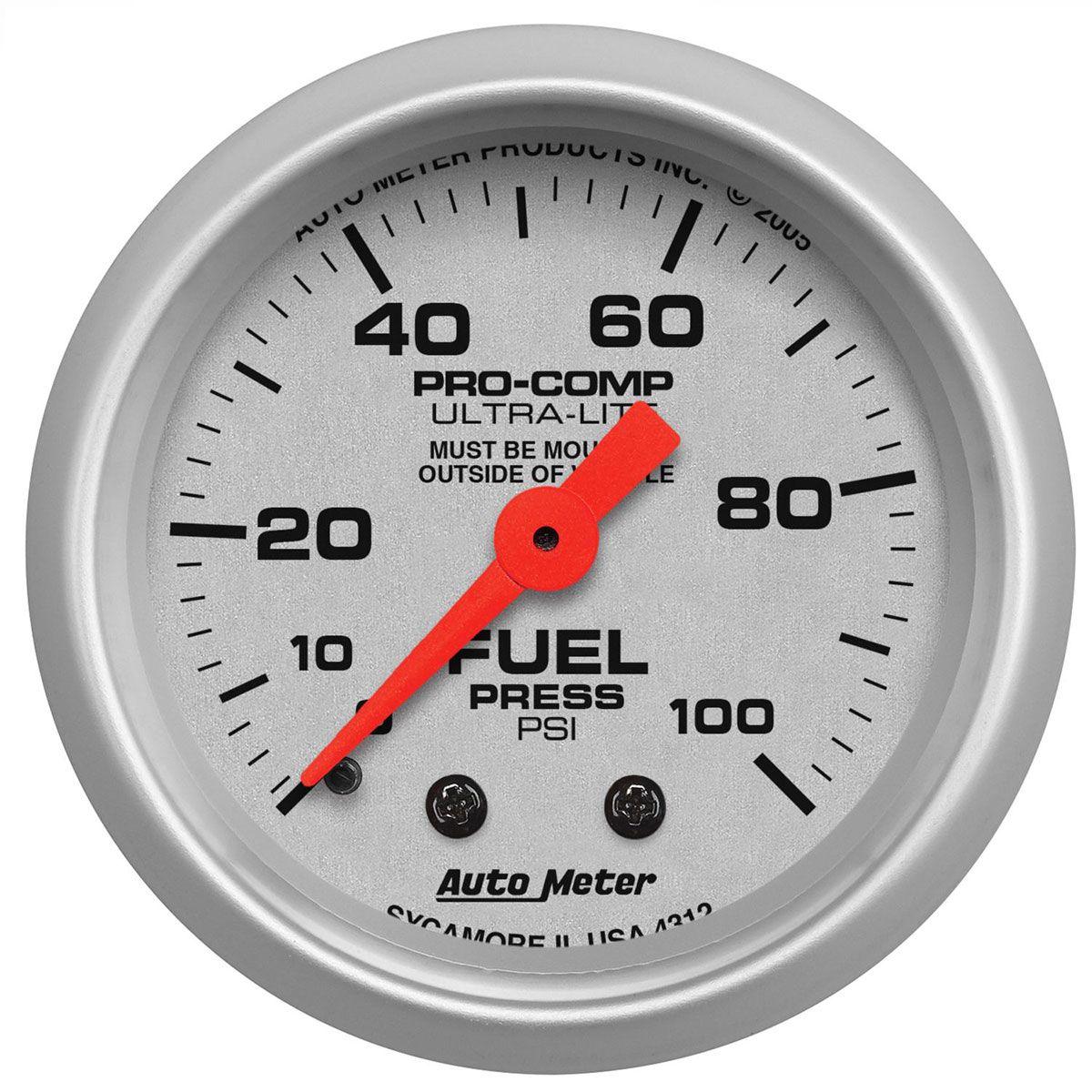 AutoMeter Ultra-Lite Series Fuel Pressure Gauge (AU4312) AU4312
