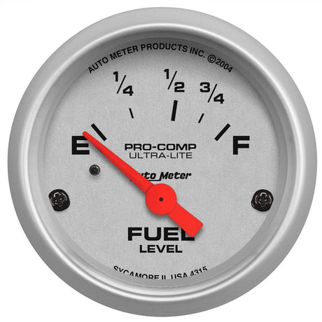 Autometer Ultra-Lite Series Fuel Level Gauge (AU4315) AU4315