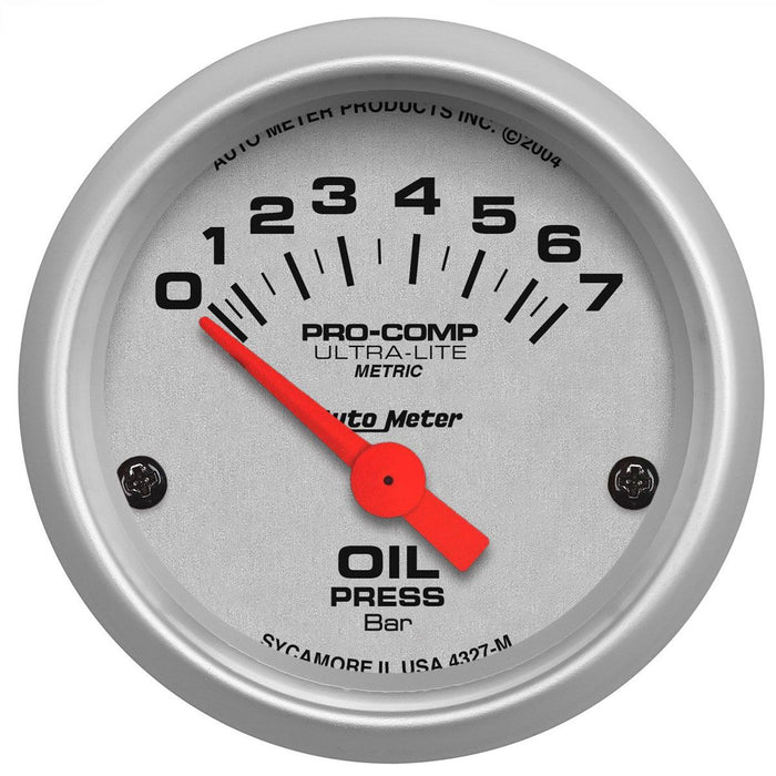 Autometer Ultra-Lite Series Oil Pressure Gauge (AU4327-M)