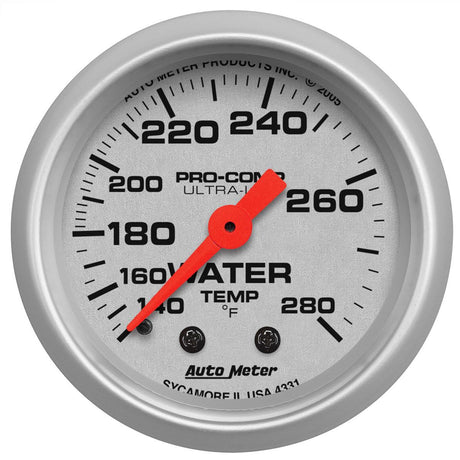 AutoMeter Ultra-Lite Series Water Temperature Gauge (AU4331)