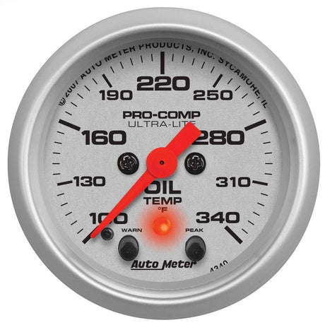 AutoMeter Ultra-Lite Series Oil Temperature Gauge (AU4340) AU4340