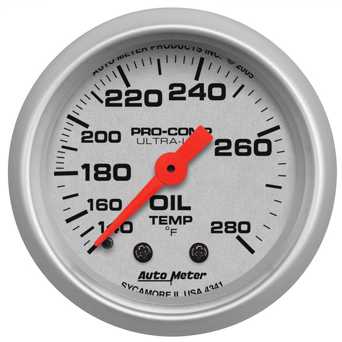 Autometer Ultra-Lite Series Oil Temperature Gauge (AU4341)