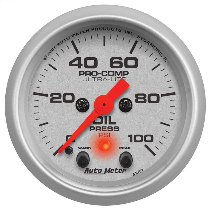 Autometer Ultra-Lite Series Oil Pressure Gauge (AU4352)