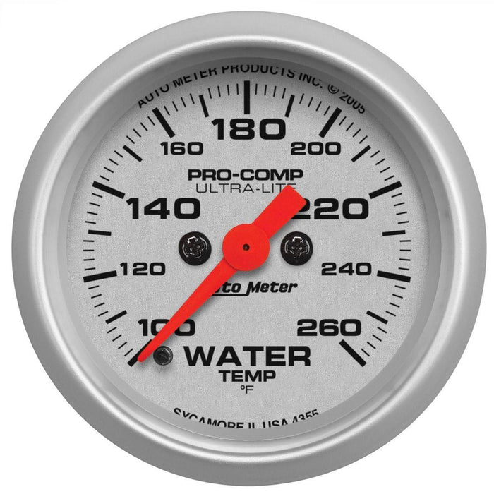 Autometer Ultra-Lite Series Water Temperature Gauge (AU4355)
