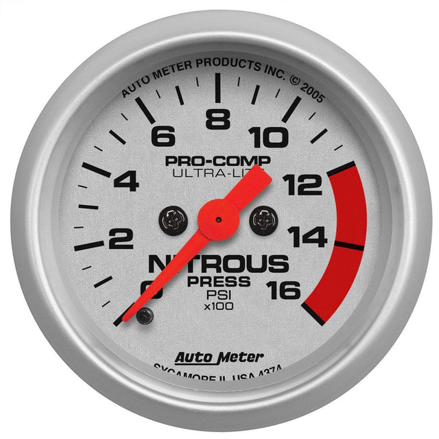 AutoMeter Ultra-Lite Series Nitrous Pressure Gauge (AU4374) AU4374