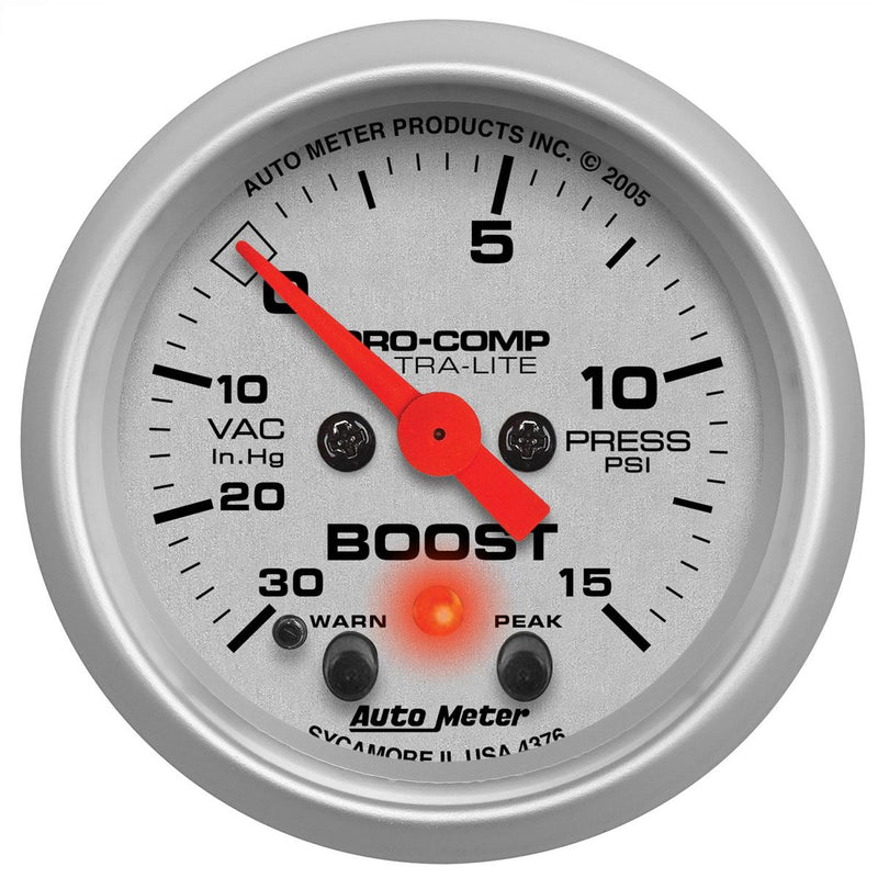 Autometer Ultra-Lite Series Boost/Vacuum Gauge (AU4376)