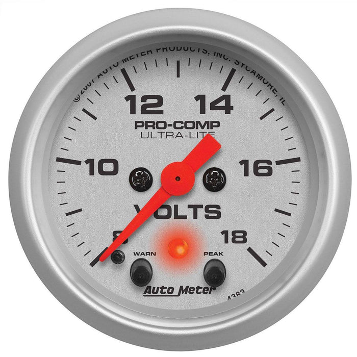 Autometer Ultra-Lite Series Voltmeter Gauge (AU4383)