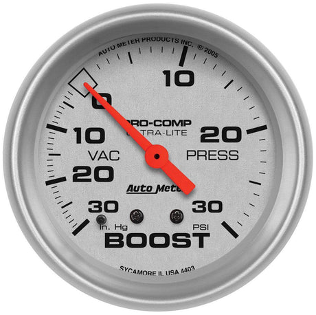 AutoMeter Ultra-Lite Series Boost/Vacuum Gauge (AU4403) AU4403