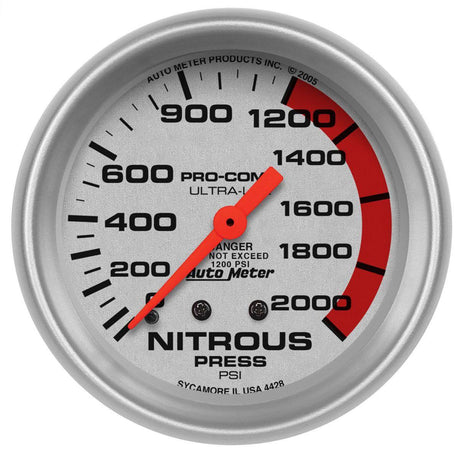 Autometer Ultra-Lite Series Nitrous Pressure Gauge (AU4428) AU4428