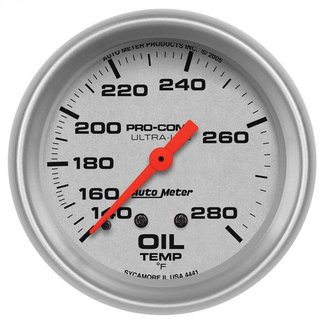 AutoMeter Ultra-Lite Series Oil Temperature Gauge (AU4441) AU4441