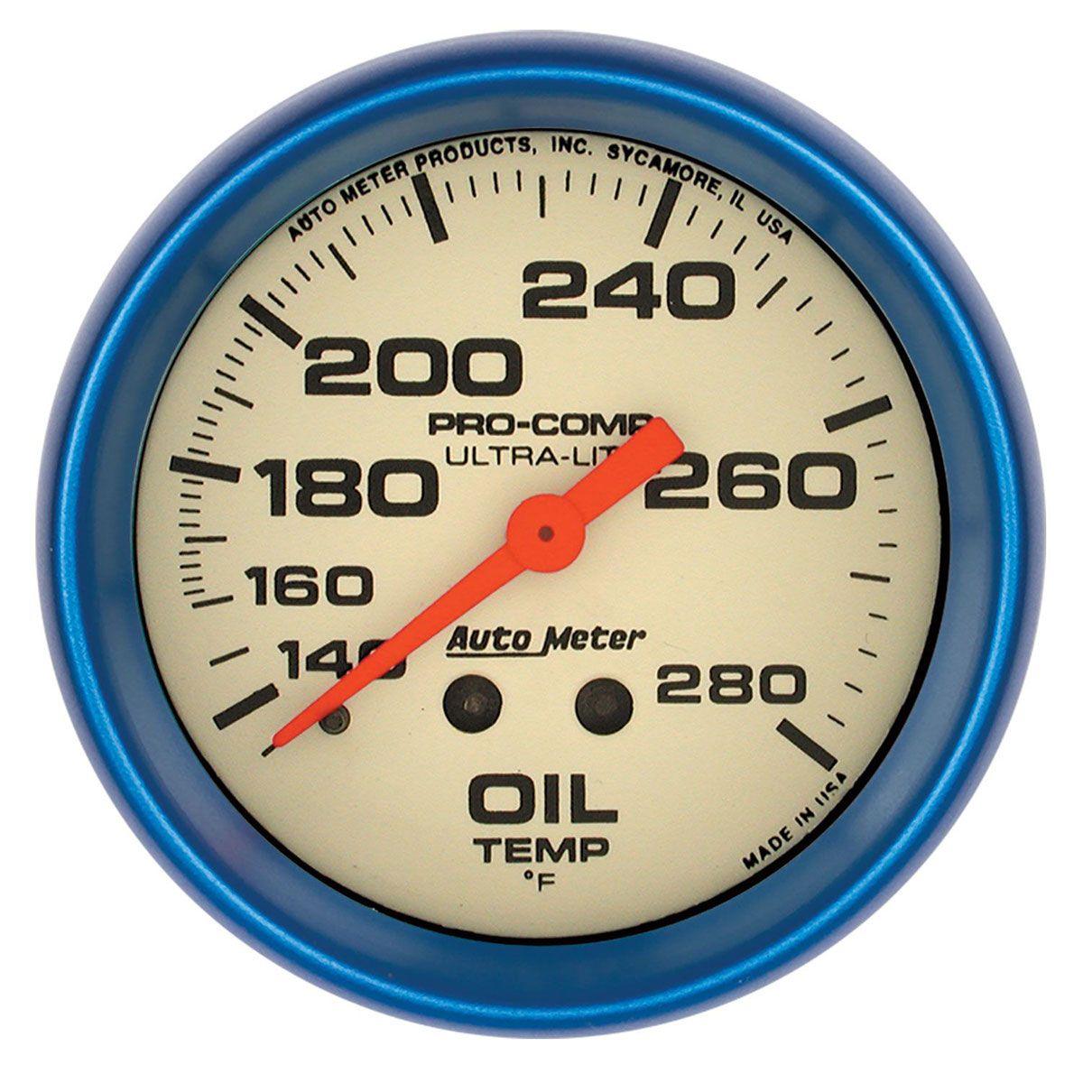 AutoMeter Ultra-Nite Series Oil Temperature Gauge (AU4541) AU4541