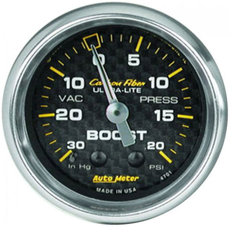 AutoMeter Carbon Fiber Series Boost/Vacuum Gauge (AU4701)