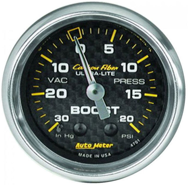AutoMeter Carbon Fiber Series Boost/Vacuum Gauge (AU4701)