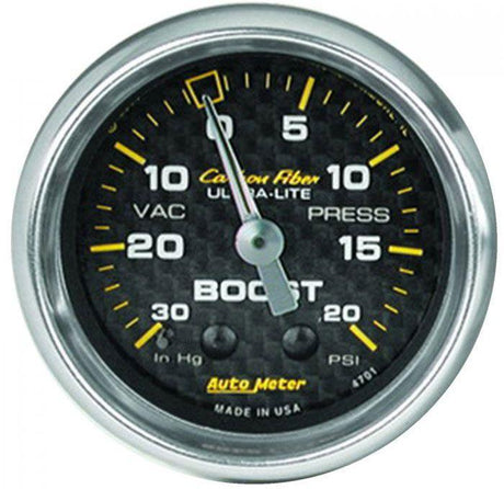 AutoMeter Carbon Fiber Series Boost/Vacuum Gauge (AU4703) AU4703