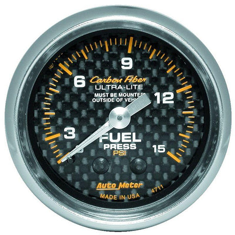 AutoMeter Carbon Fiber Series Fuel Pressure Gauge (AU4711) AU4711