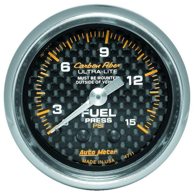 AutoMeter Carbon Fiber Series Fuel Pressure Gauge (AU4711) AU4711