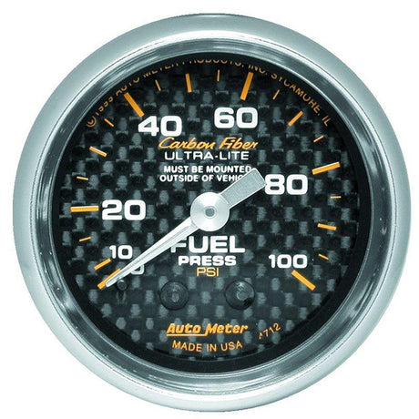 AutoMeter Carbon Fiber Series Fuel Pressure Gauge (AU4712) AU4712