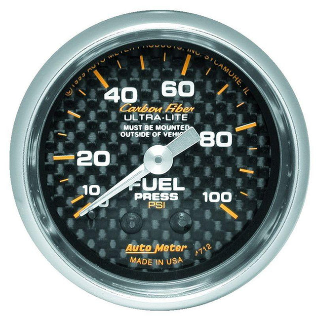 AutoMeter Carbon Fiber Series Fuel Pressure Gauge (AU4712) AU4712