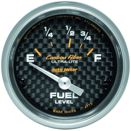 AutoMeter Carbon Fiber Series Fuel Level Gauge (AU4715)