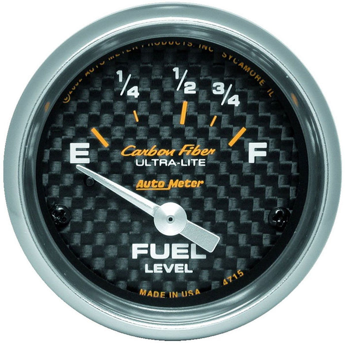 Autometer Carbon Fiber Series Fuel Level Gauge (AU4715)