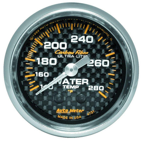 AutoMeter Carbon Fiber Series Water Temperature Gauge (AU4731) AU4731
