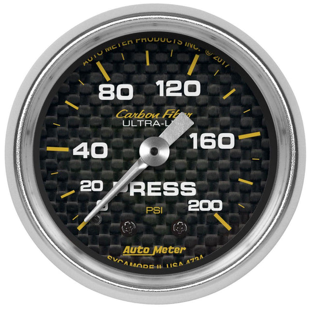 AutoMeter Carbon Fibre Series Pressure Gauge (AU4734) AU4734