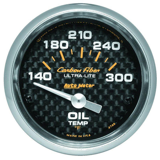 AutoMeter Carbon Fiber Series Oil Temperature Gauge (AU4748) AU4748