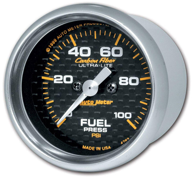 AutoMeter Carbon Fiber Series Fuel Pressure Gauge (AU4763) AU4763