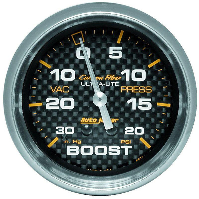 Autometer Carbon Fiber Series Boost/Vacuum Gauge (AU4801)