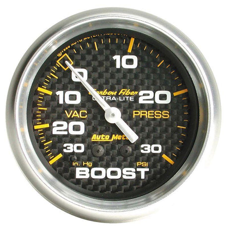AutoMeter Carbon Fiber Series Boost/Vacuum Gauge (AU4803) AU4803