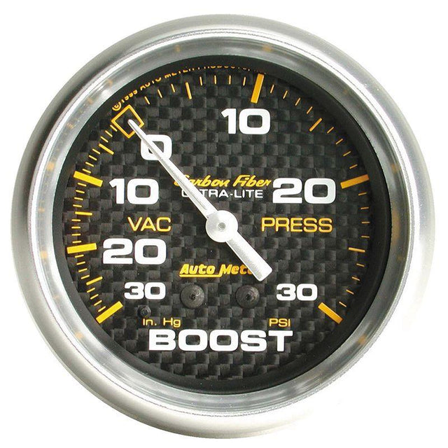 AutoMeter Carbon Fiber Series Boost/Vacuum Gauge (AU4803) AU4803