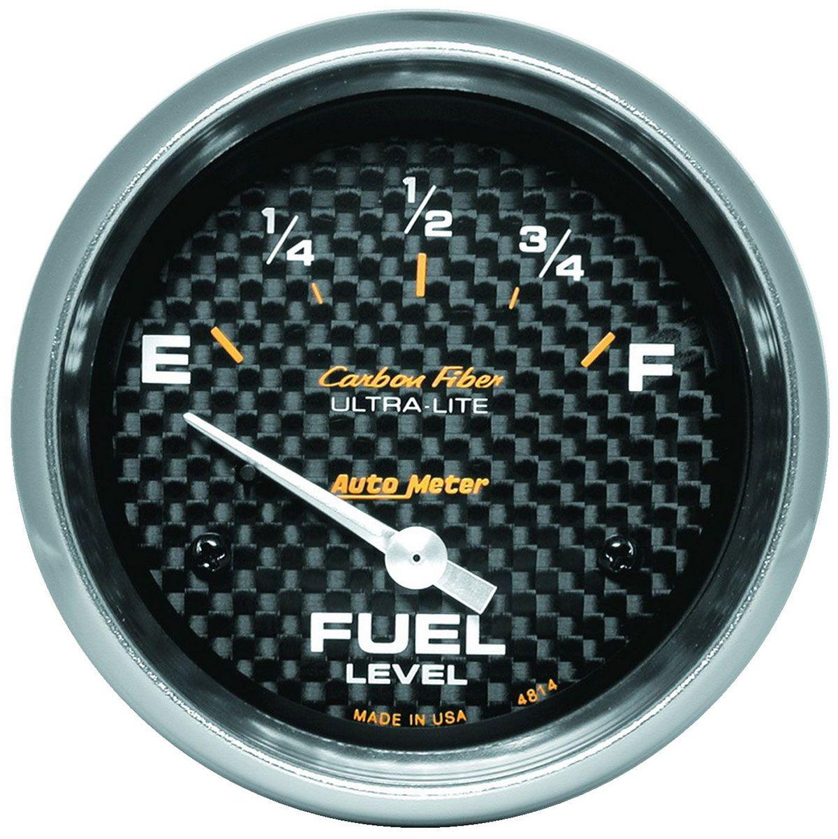 AutoMeter Carbon Fiber Series Fuel Level Gauge (AU4814) AU4814