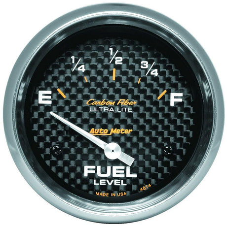 AutoMeter Carbon Fiber Series Fuel Level Gauge (AU4814) AU4814