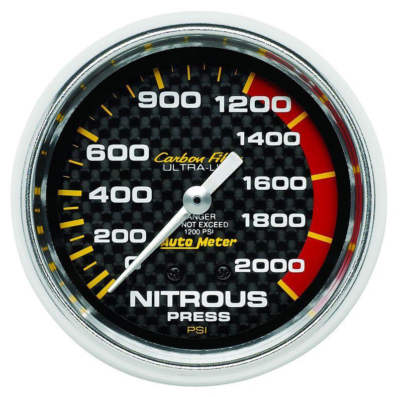 AutoMeter Carbon Fiber Series Nitrous Pressure Gauge (AU4828) AU4828
