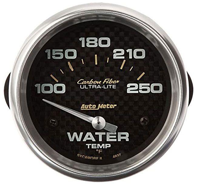 AutoMeter Carbon Fiber Series Water Temperature Gauge (AU4837) AU4837