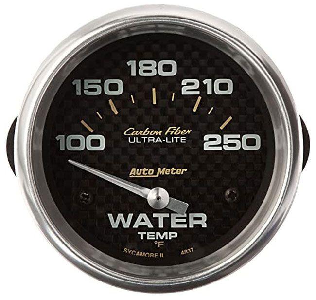 Autometer Carbon Fiber Series Water Temperature Gauge (AU4837)