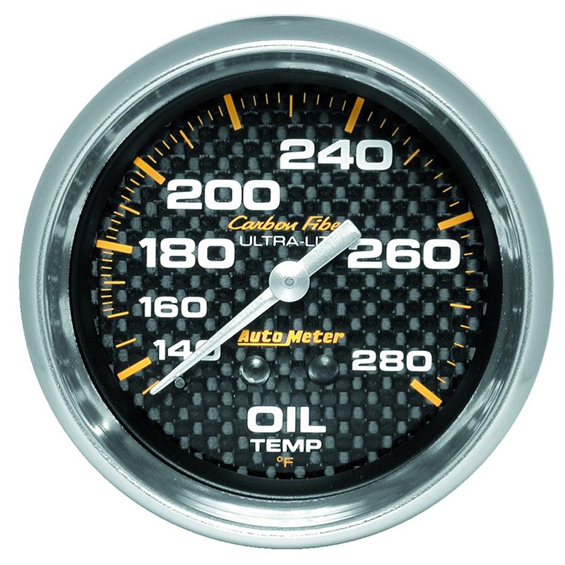 AutoMeter Carbon Fiber Series Oil Temperature Gauge (AU4841)