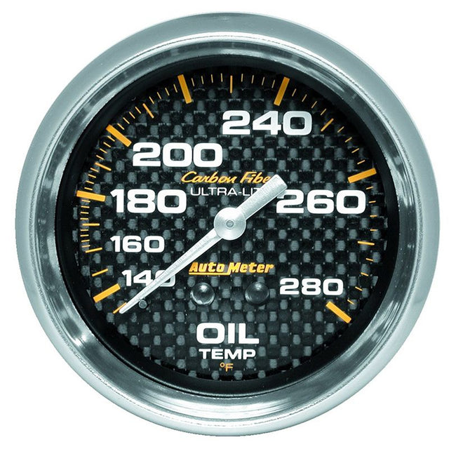 AutoMeter Carbon Fiber Series Oil Temperature Gauge (AU4841)