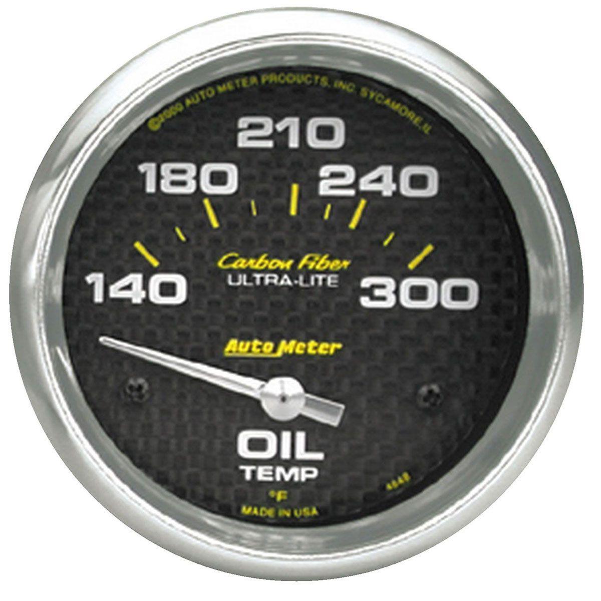 Autometer Carbon Fiber Series Oil Temperature Gauge (AU4848) AU4848
