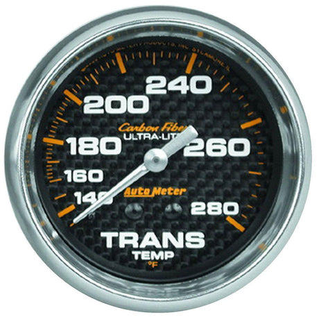 AutoMeter Carbon Fiber Series Transmission Temperature Gauge (AU4851) AU4851