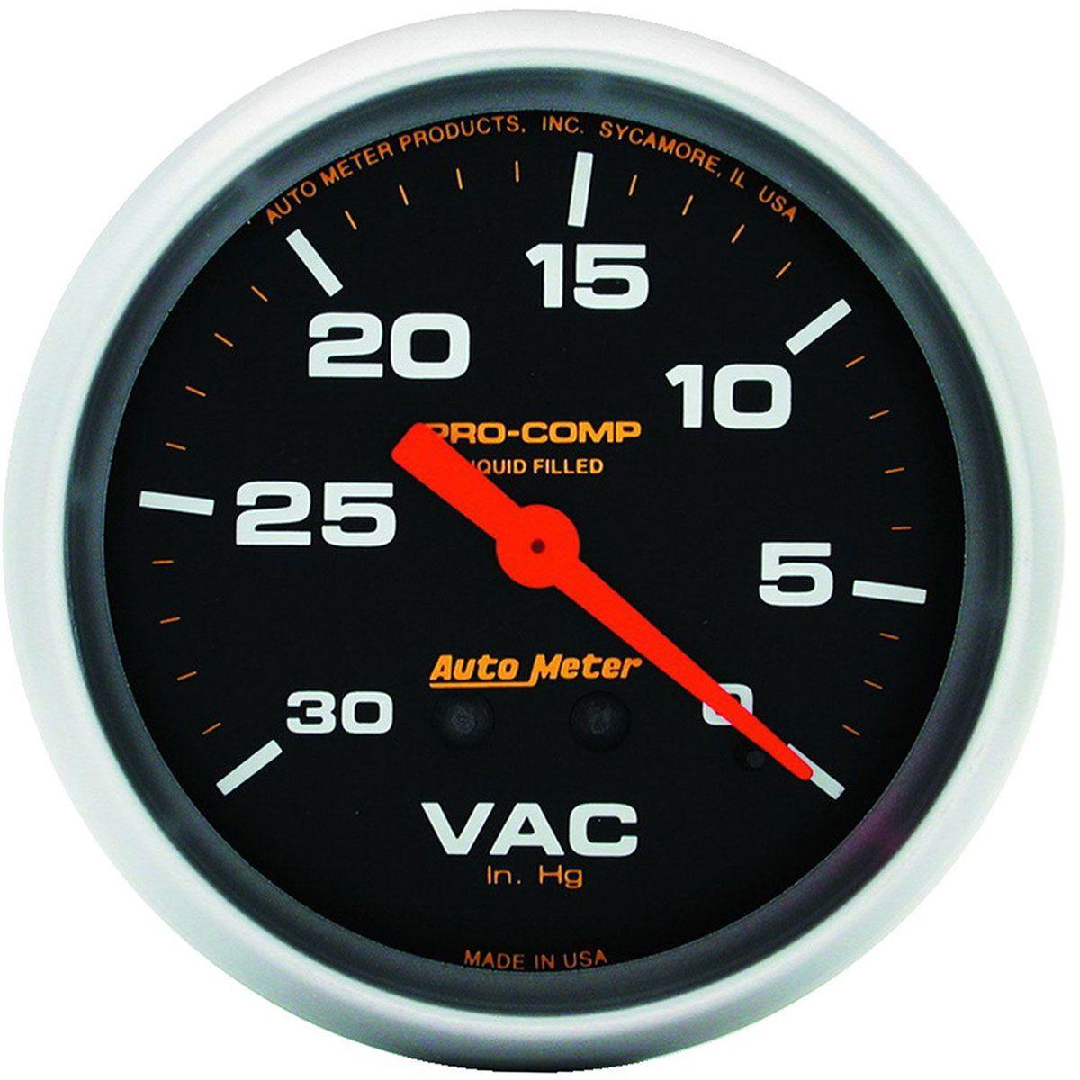 AutoMeter Pro-Comp Series Vacuum Gauge (AU5484) AU5484