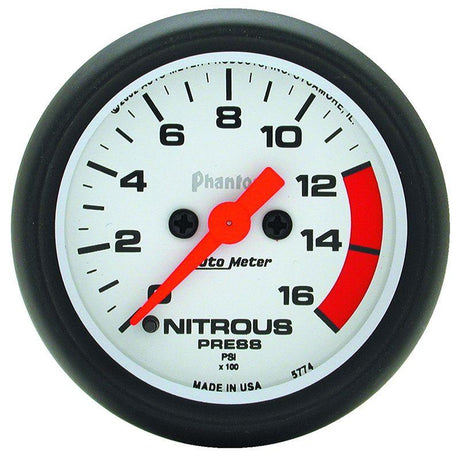 Autometer Phantom Series Nitrous Pressure Gauge (AU5774) AU5774