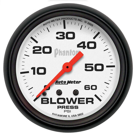 AutoMeter Phantom Series Blower Pressure Gauge (AU5802) AU5802
