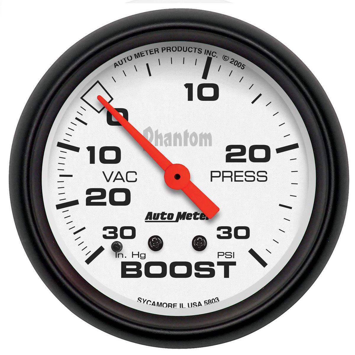 AutoMeter Phantom Series Boost/Vacuum Gauge (AU5803) AU5803
