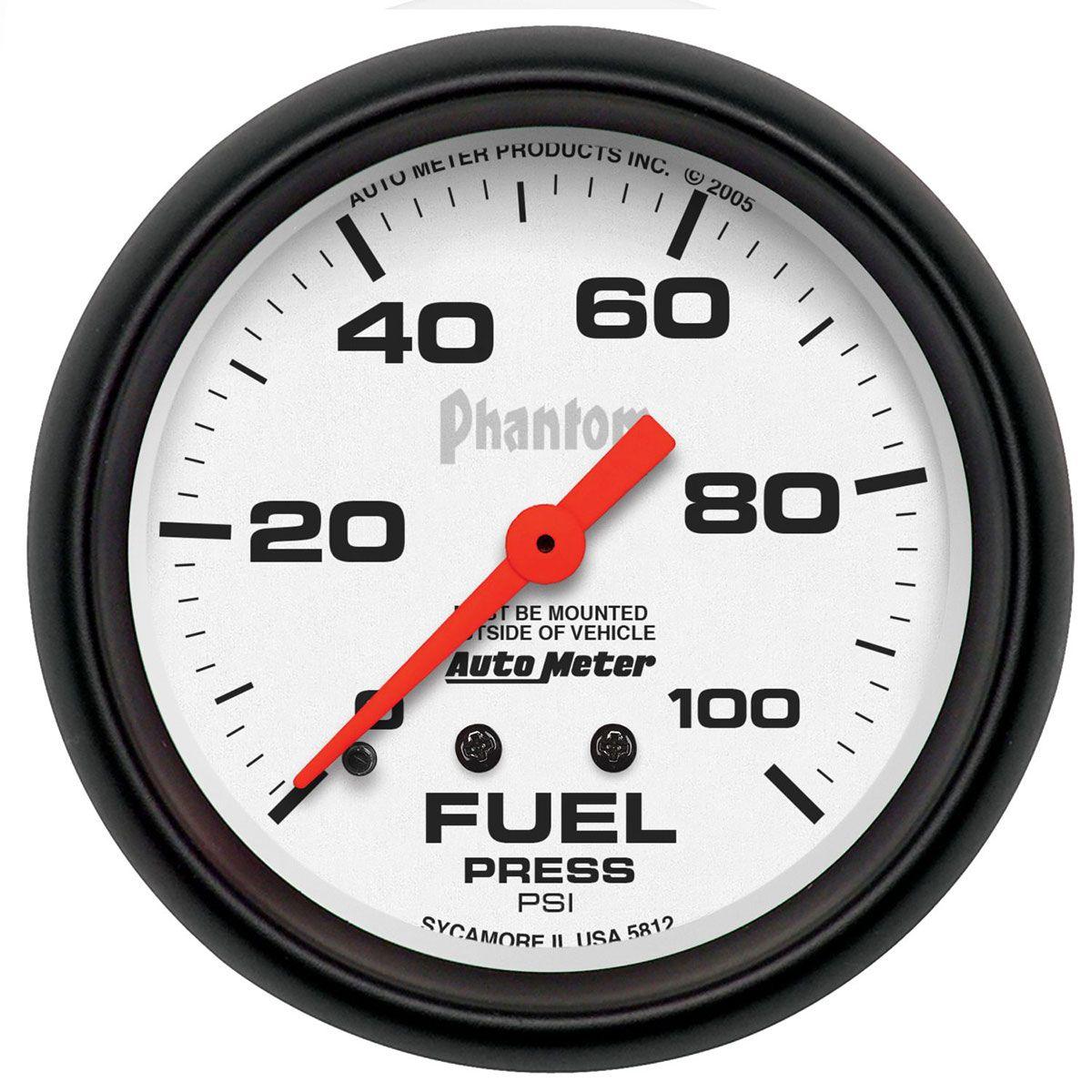 AutoMeter Phantom Series Fuel Pressure Gauge (AU5812) AU5812