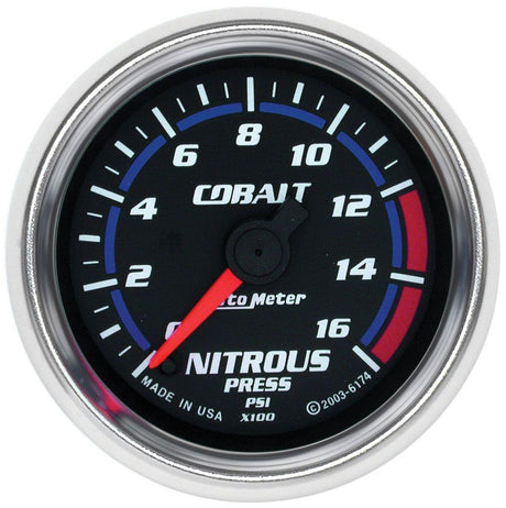 Autometer Cobalt Series Nitrous Pressure Gauge (AU6174) AU6174