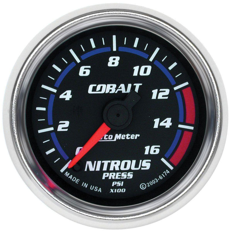 Autometer Cobalt Series Nitrous Pressure Gauge (AU6174) AU6174